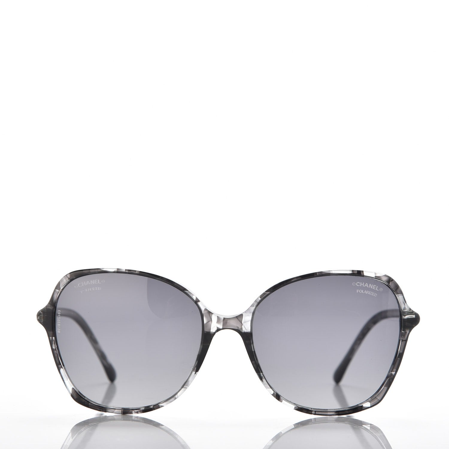 Chanel CC Polarized Sunglasses 5344 Black Grey 2 of 8