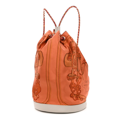 Hermes Silk Soie Cool Bridges de Gala Soft Red Pearl Grey 1 of 9