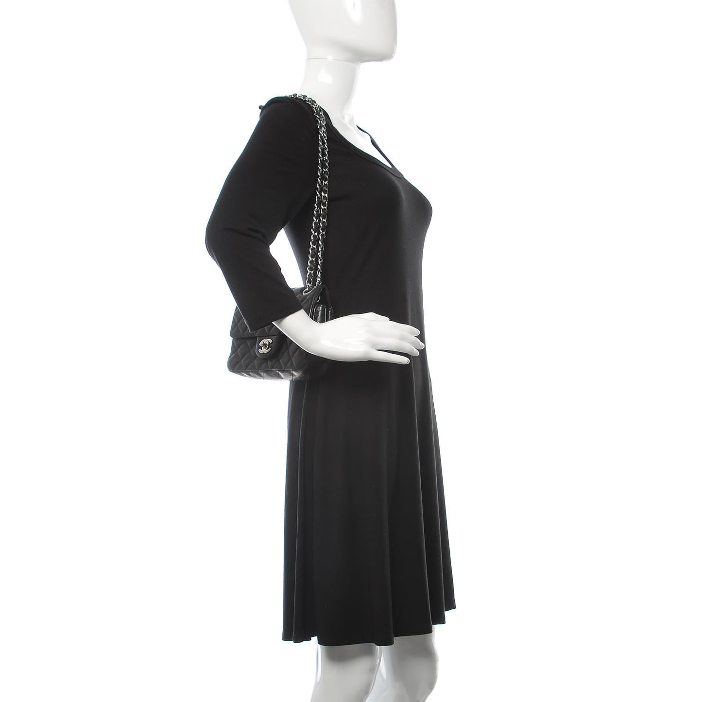 Caviar Quilted Mini Rectangular Flap Black