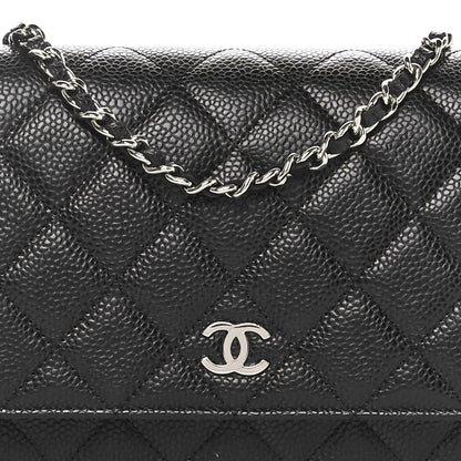 Chanel Caviar Quilted Wallet on Chain WOC Black 5 of 11