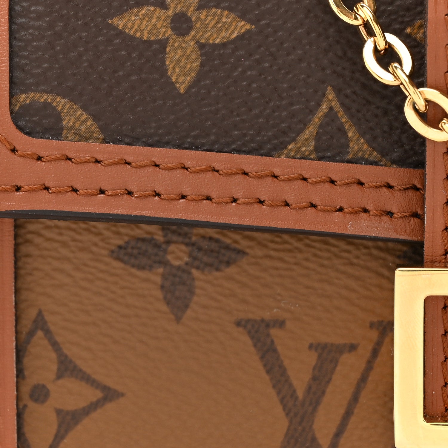 Louis Vuitton Reverse Monogram Dauphine Chain Wallet 7 of 10