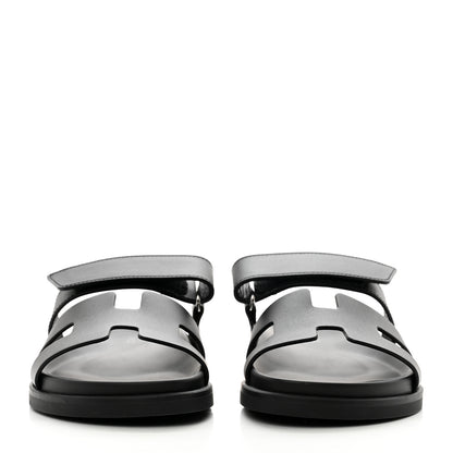 Hermes Calfskin Womens Chypre Sandals 38 Black 2 of 9