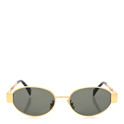Celine Metal Triomphe 01 Sunglasses CL40235U Gold Green 2 of 7