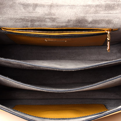 Miu Miu Goatskin Bandoliera Madras Bi-Color Shoulder Bag Argilla Soleil 6 of 9