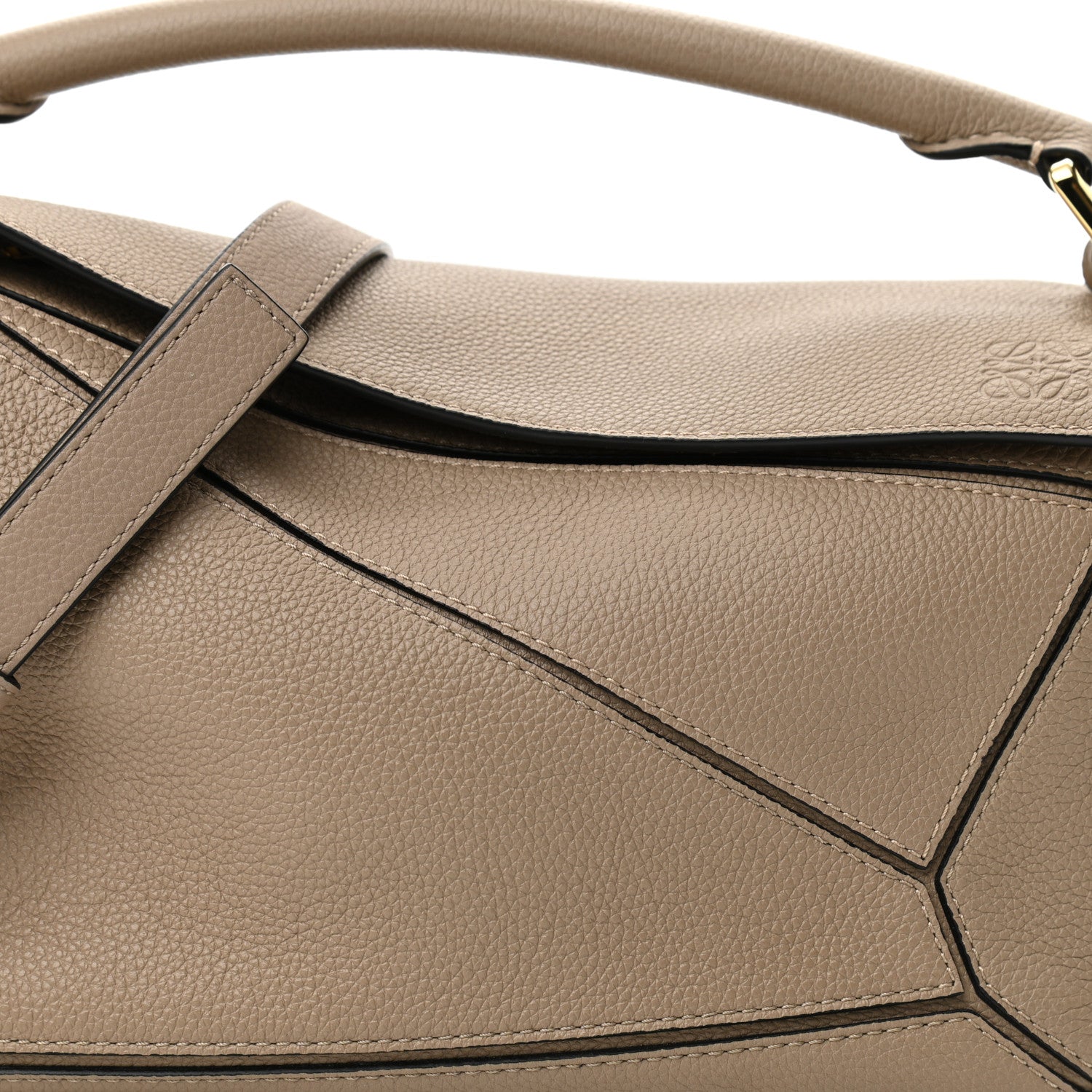 Loewe Grained Calfskin Small Puzzle Bag Sand 8 of 10
