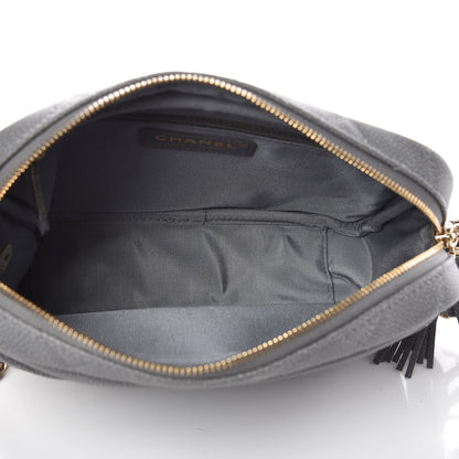 Chanel Caviar Quilted Coco Tassel Small Camera Case Grey 5 of 11