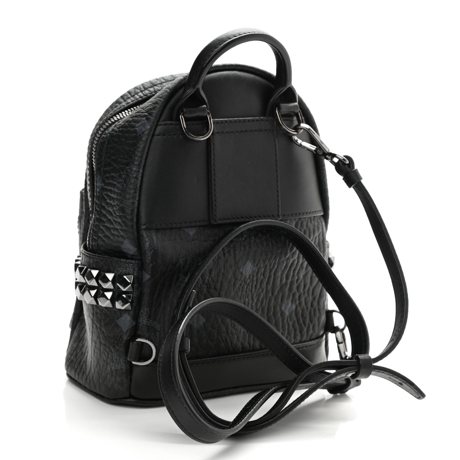 MCM Visetos Side Stud X-Mini Stark Bebe Boo Backpack Black 2 of 9