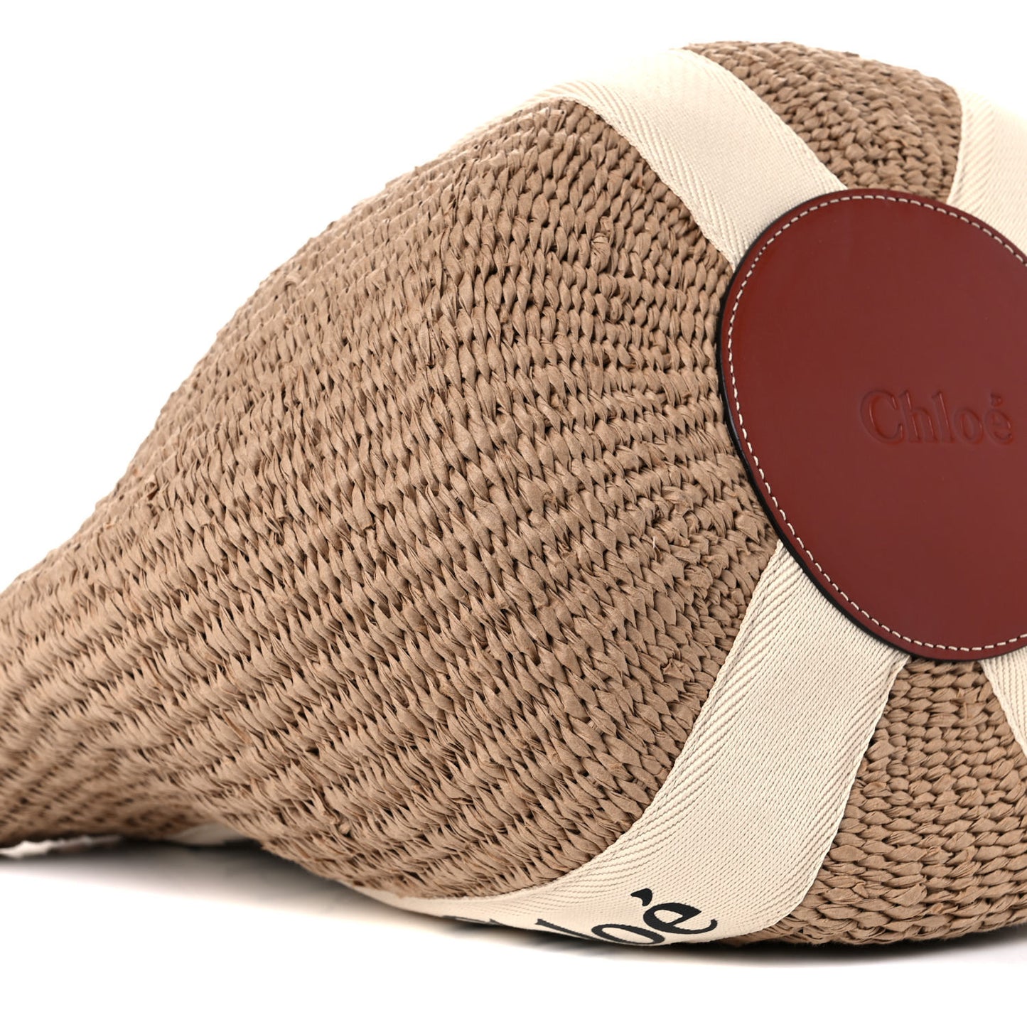 Raffia Large Woody Tote White