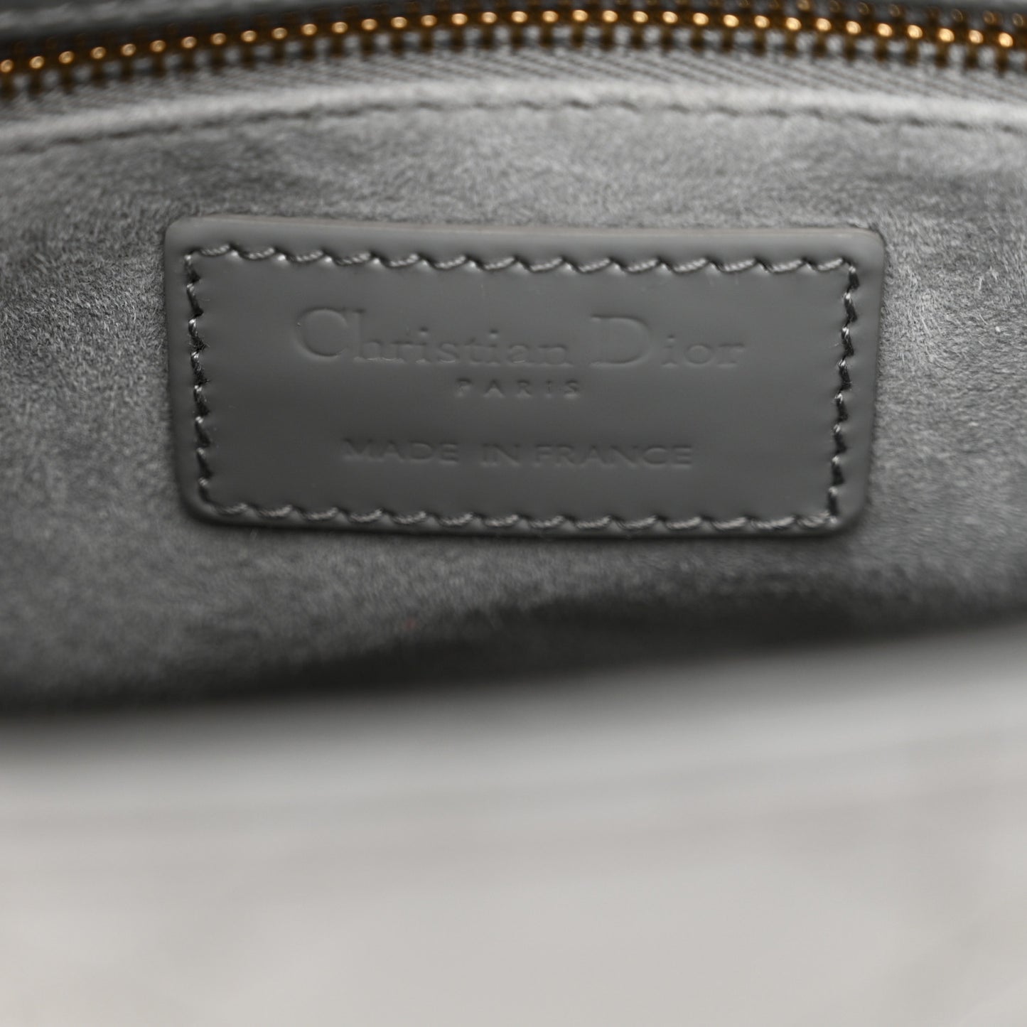 Patent Cannage Small Lady Dior Grey