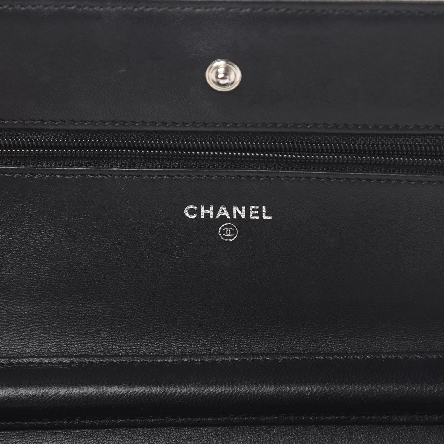 Chanel Lambskin Quilted Wallet On Chain WOC Black 5 of 17