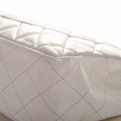 Chanel Caviar Quilted Jumbo Single Flap White 11 of 11