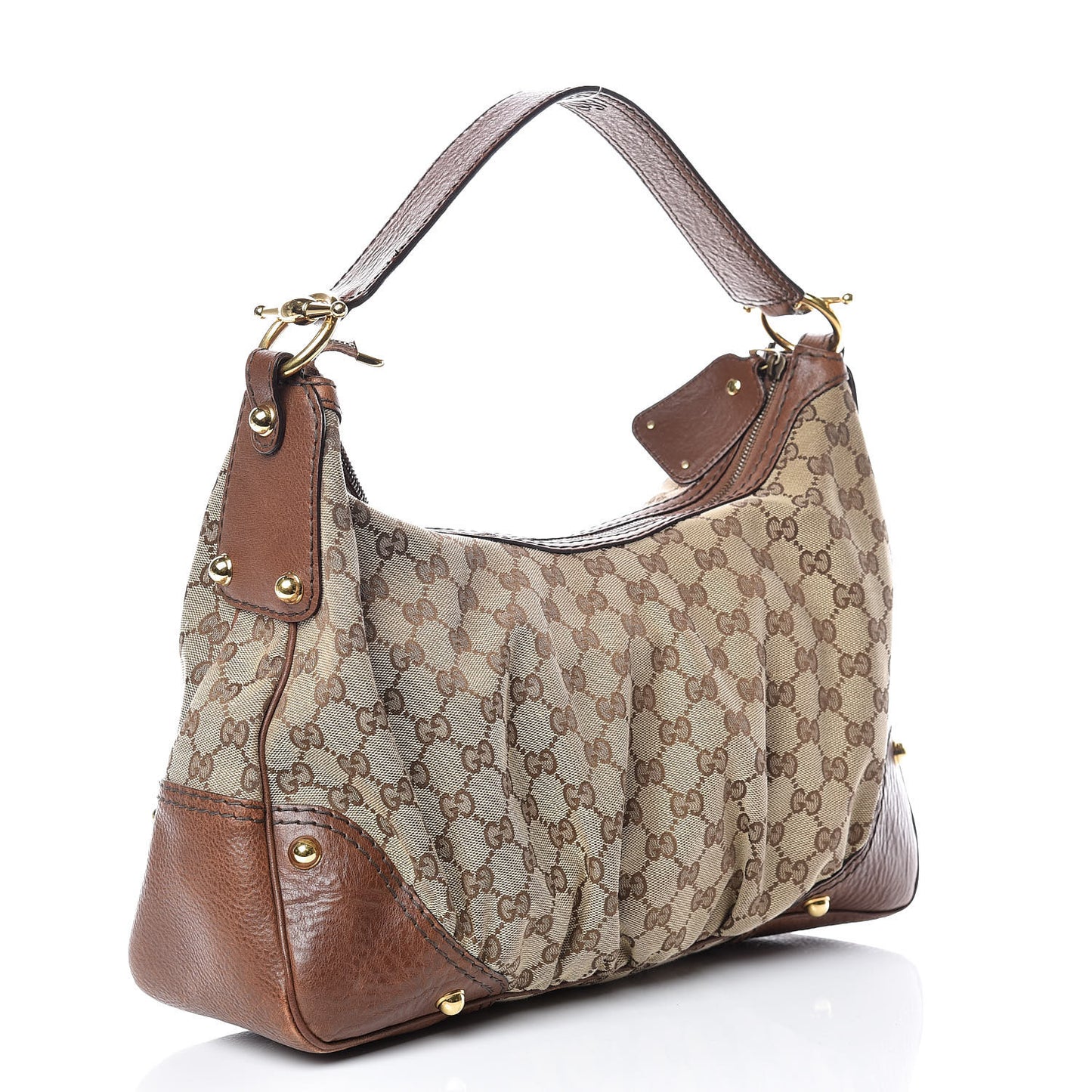 Monogram Medium Jockey Hobo Brown