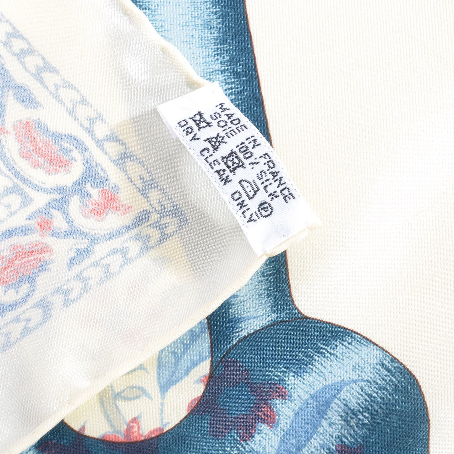 Silk Coup de Fouet Scarf 140 Rose Poudre Sable Blue Jean