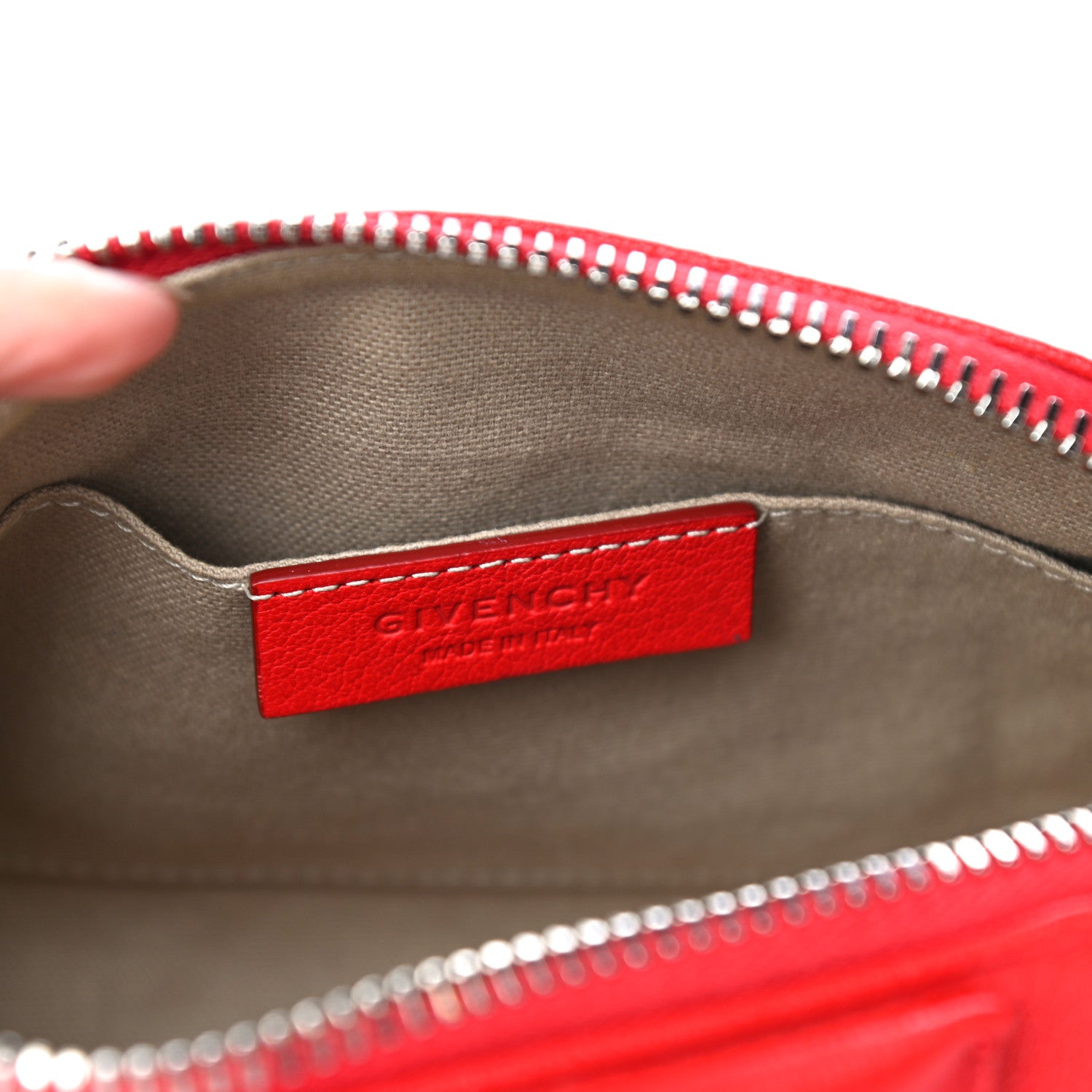 Givenchy Sugar Goatskin Small Antigona Beauty Wristlet Red 7 of 14
