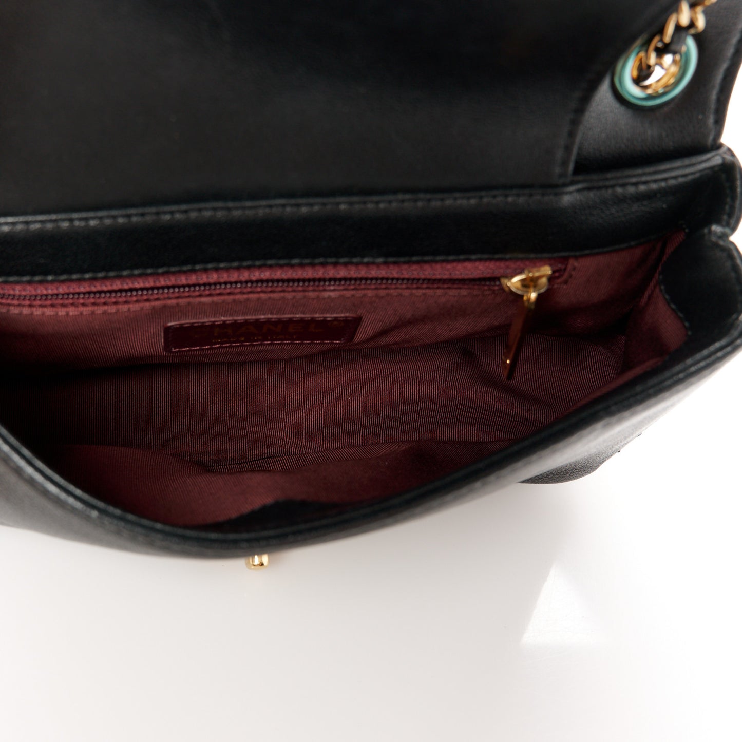 Sheepskin Quilted Small Vintage Mademoiselle Flap Black