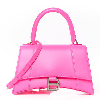 Balenciaga Shiny Box Calfskin Small Hourglass Top Handle Bag Fluo Pink 1 of 11