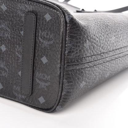 MCM Visetos Medium Anya Zip Top Shopper Tote Black 12 of 12