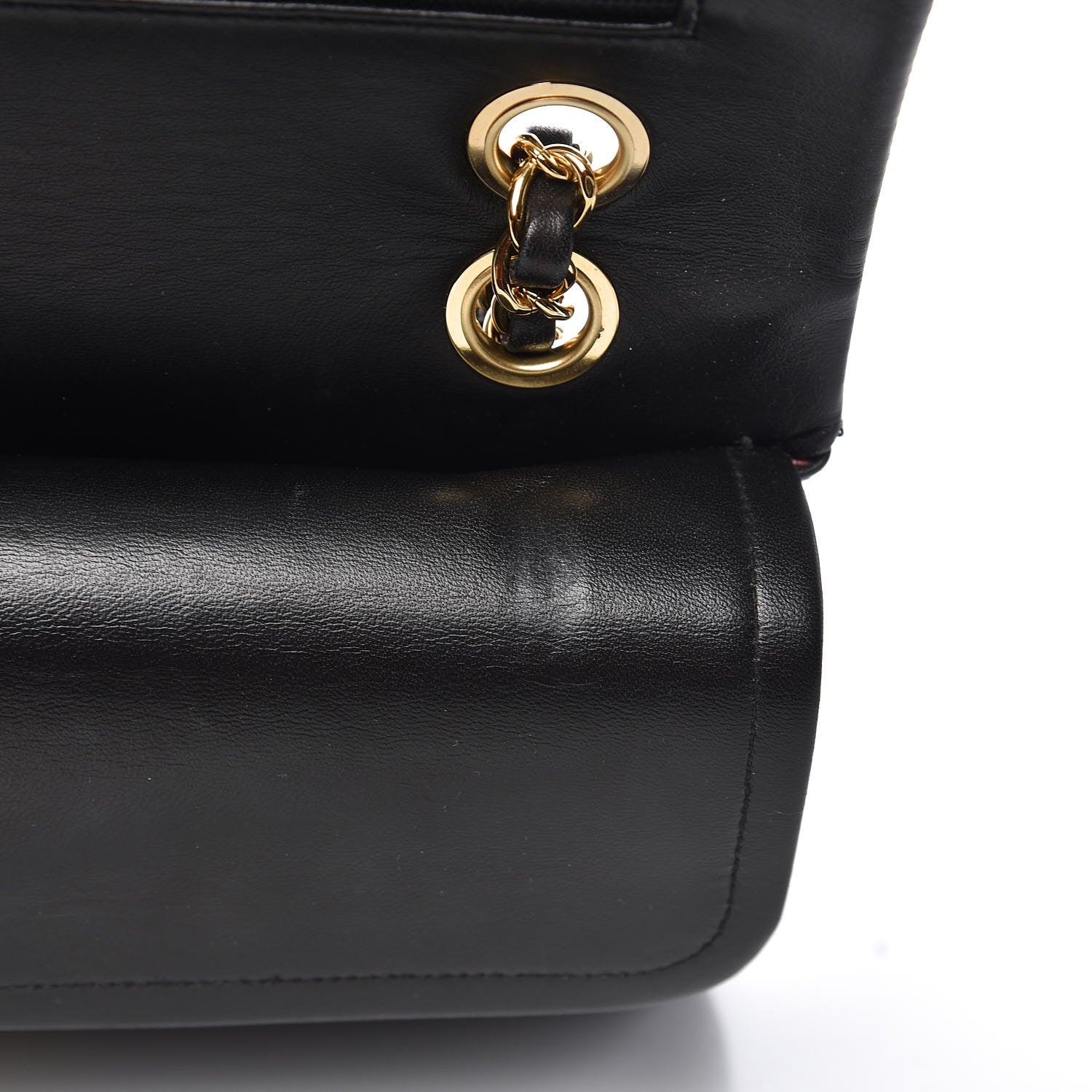 Chanel Lambskin Quilted Medium Double Flap Black 10 of 11