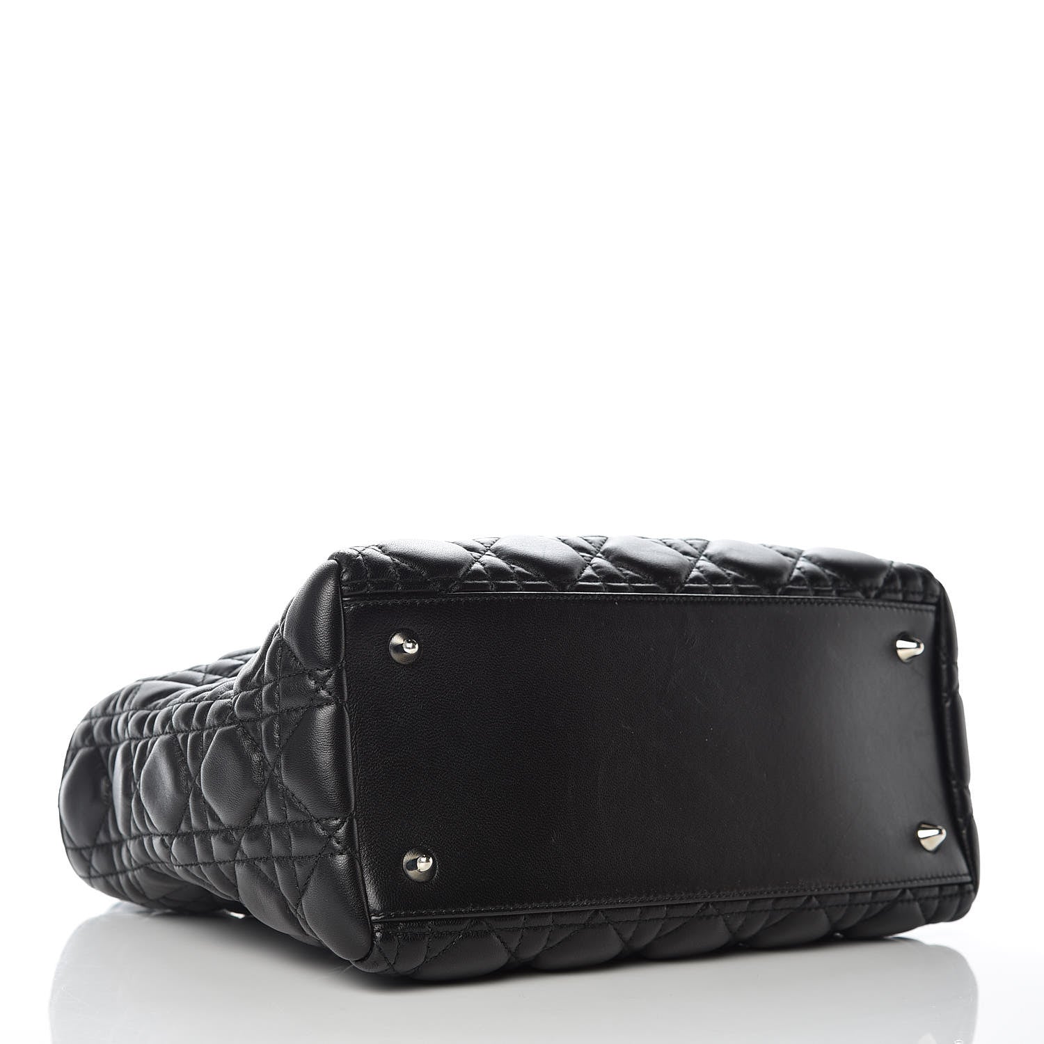 Christian Dior Lambskin Cannage Medium Lady Dior Black 5 of 11