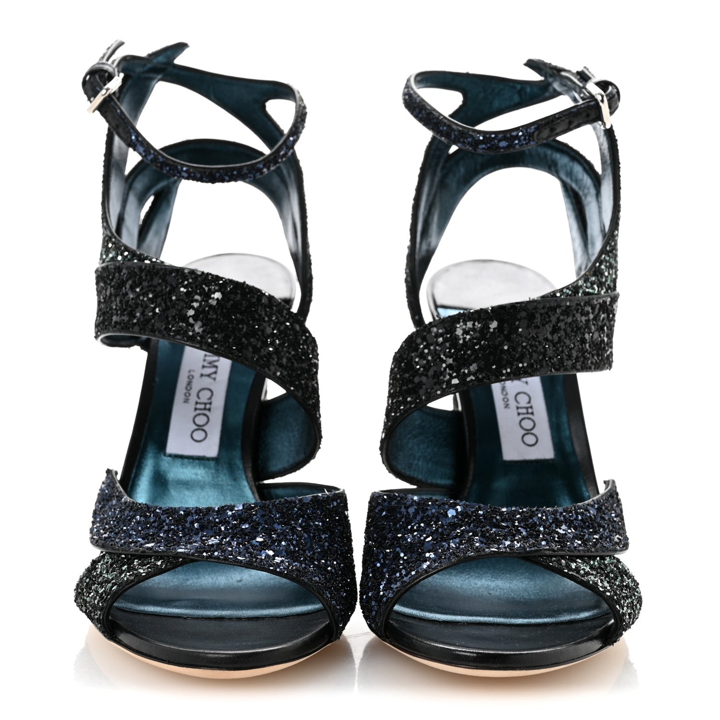 Coarse Glitter Falcon 100 Sandals 38.5 Navy Mix