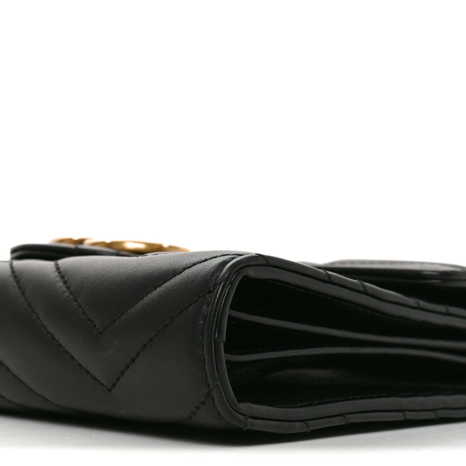 Gucci Calfskin Matelasse GG Marmont Chain Wallet Black 10 of 10