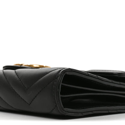 Gucci Calfskin Matelasse GG Marmont Chain Wallet Black 10 of 10