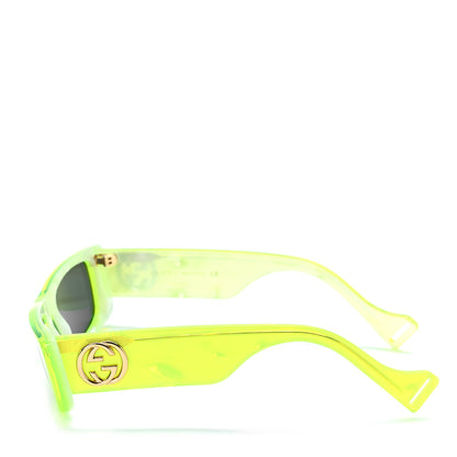 Gucci Acetate Rectangular Sunglasses GG0516S Fluorescent Yellow 3 of 6