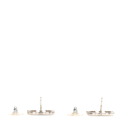 Chanel Baguette Crystal CC Earrings Silver 3 of 4