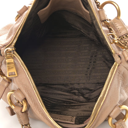 Prada Cervo Lux Chain Hobo Naturale 4 of 16