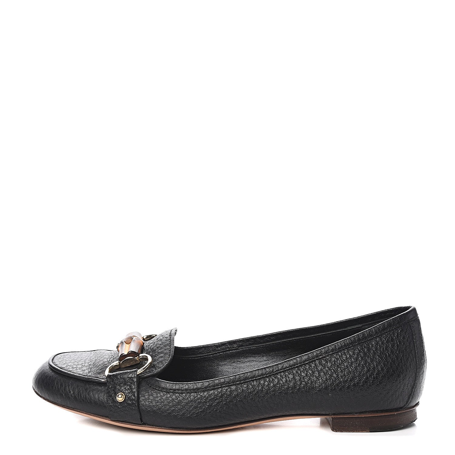 Gucci Calfskin Bamboo Flats 8 Black 1 of 11