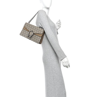 Gucci GG Supreme Monogram Small Dionysus Shoulder Bag Taupe 2 of 13