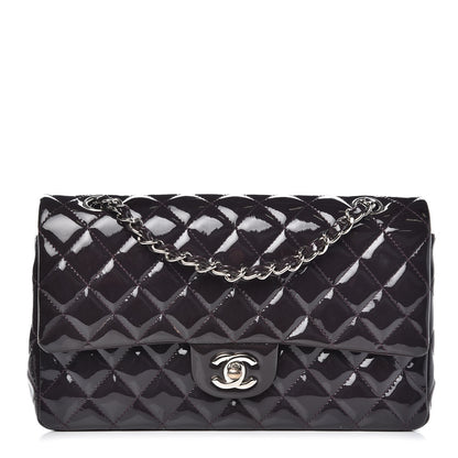 Chanel Patent Quilted Medium Double Flap Purple 1 of 14