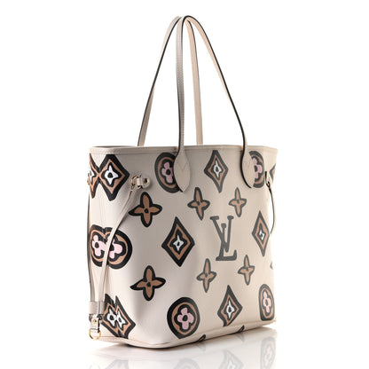 Louis Vuitton Monogram Giant Wild At Heart Neverfull MM Creme 2 of 5