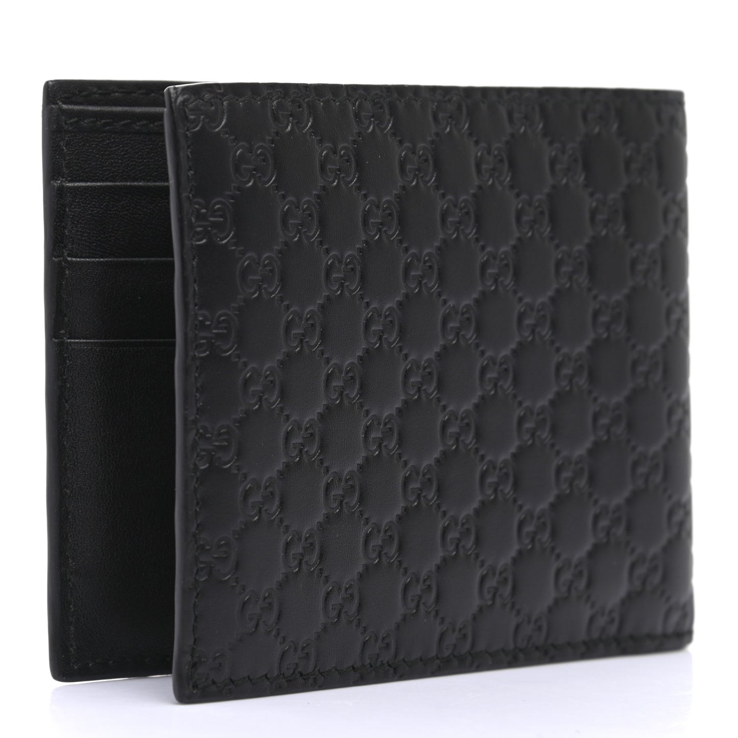 Microguccissima Bi-Fold Wallet Black