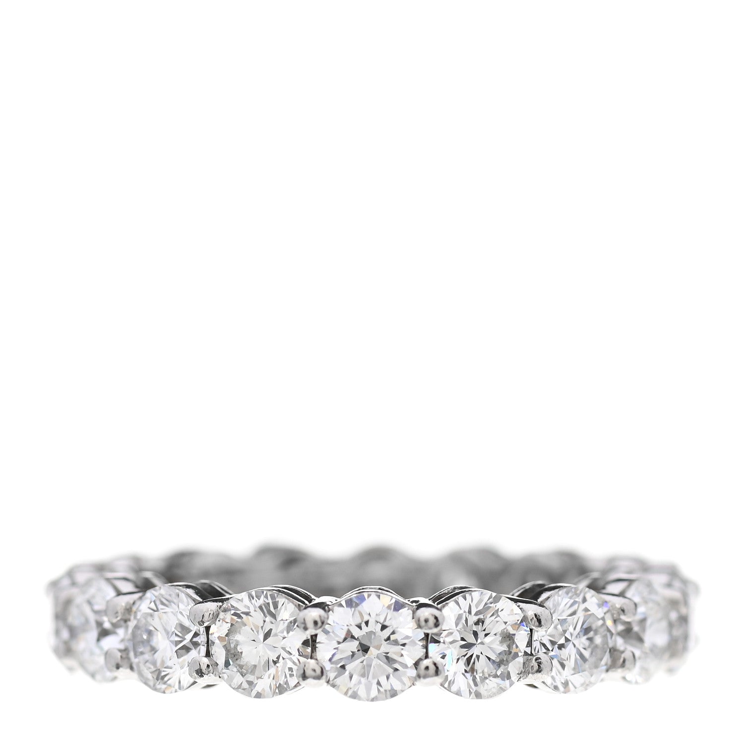Tiffany Platinum Diamond 3.7mm Embrace Eternity Band Ring 50 5.5 3 of 5