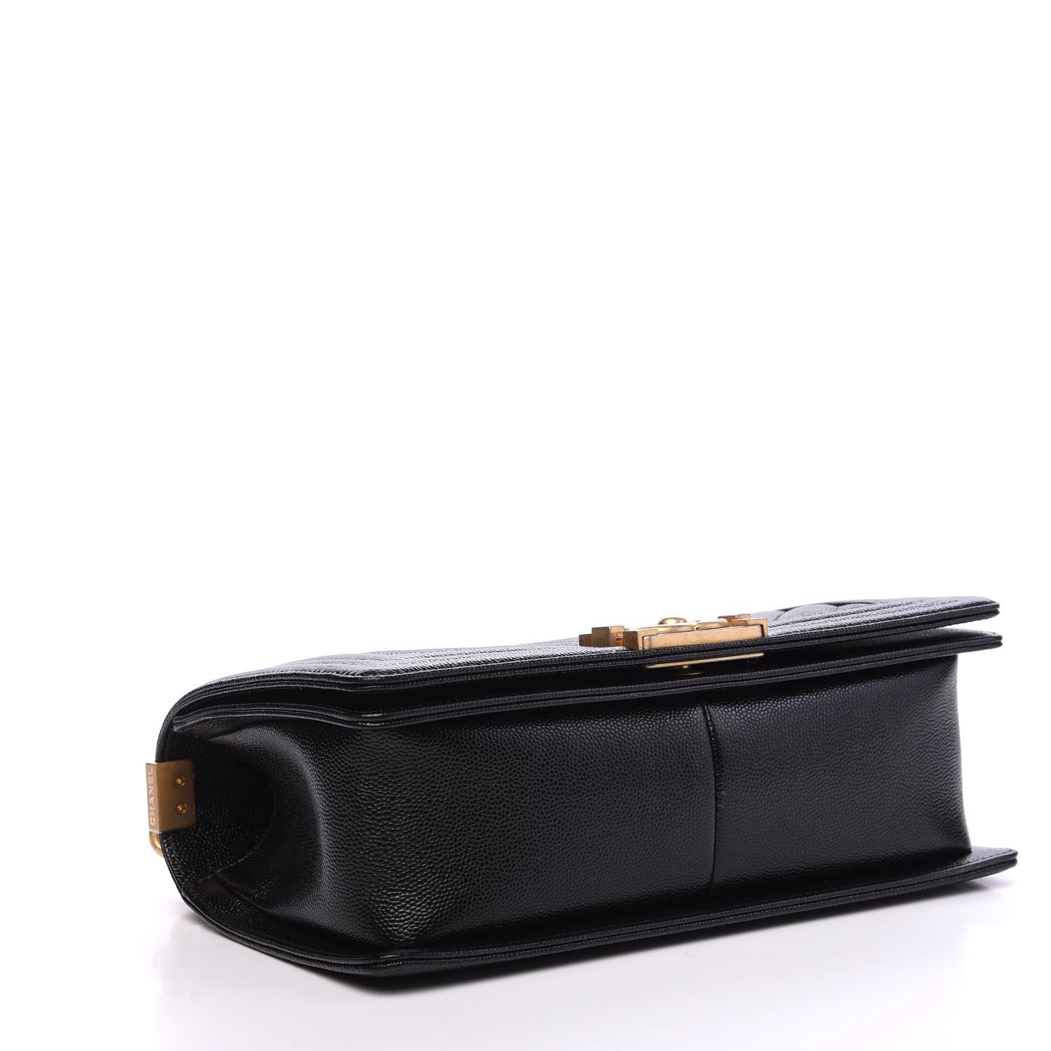 Chanel Caviar Chevron Quilted Medium Boy Flap Black 3 of 9