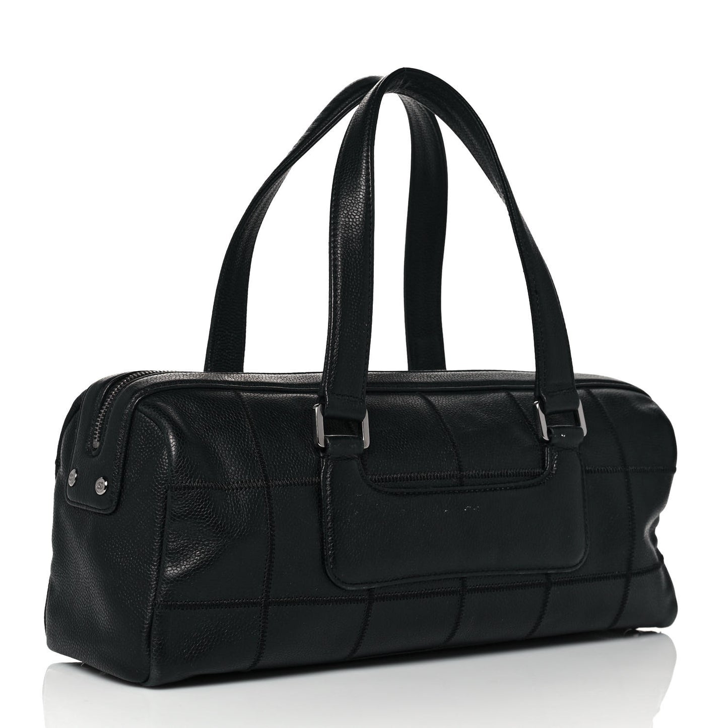 Caviar Square Stitched Tote Black