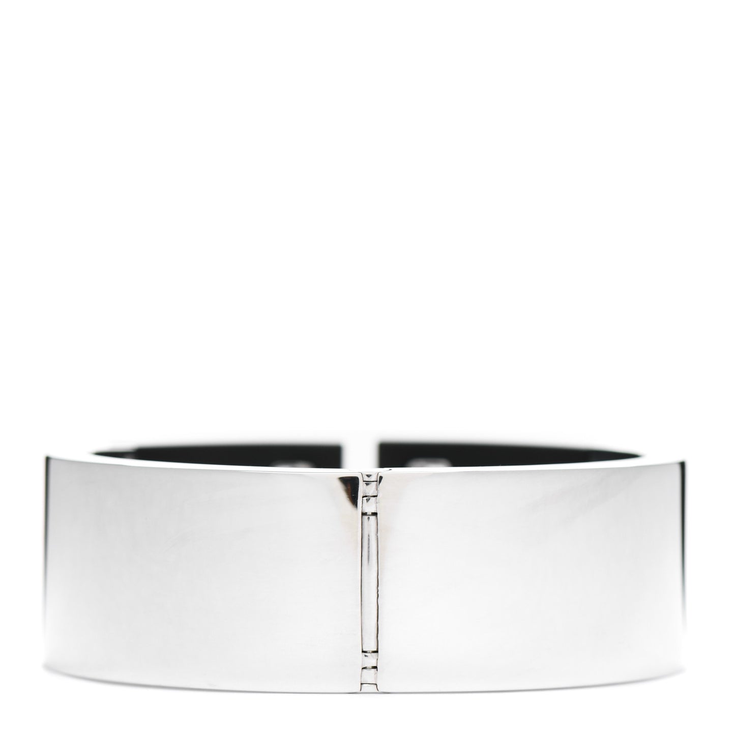 Sterling Silver Black Ceramic T Cutout Cuff Bracelet