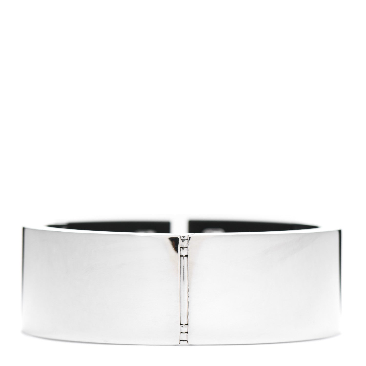 Tiffany Sterling Silver Black Ceramic T Cutout Cuff Bracelet 2 of 4