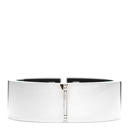 Tiffany Sterling Silver Black Ceramic T Cutout Cuff Bracelet 2 of 4