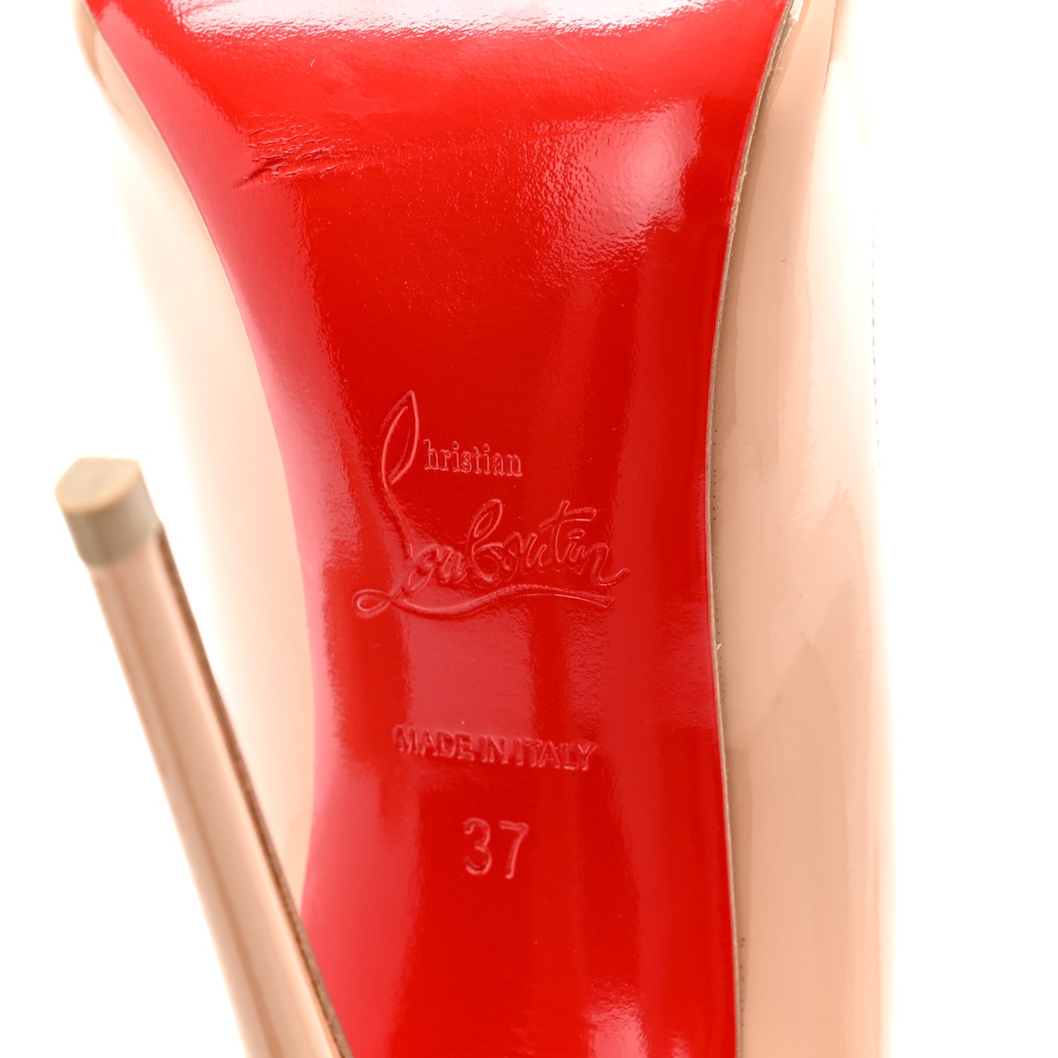 Christian Louboutin Patent So Kate 120 Pumps 37 Nude 7 of 10