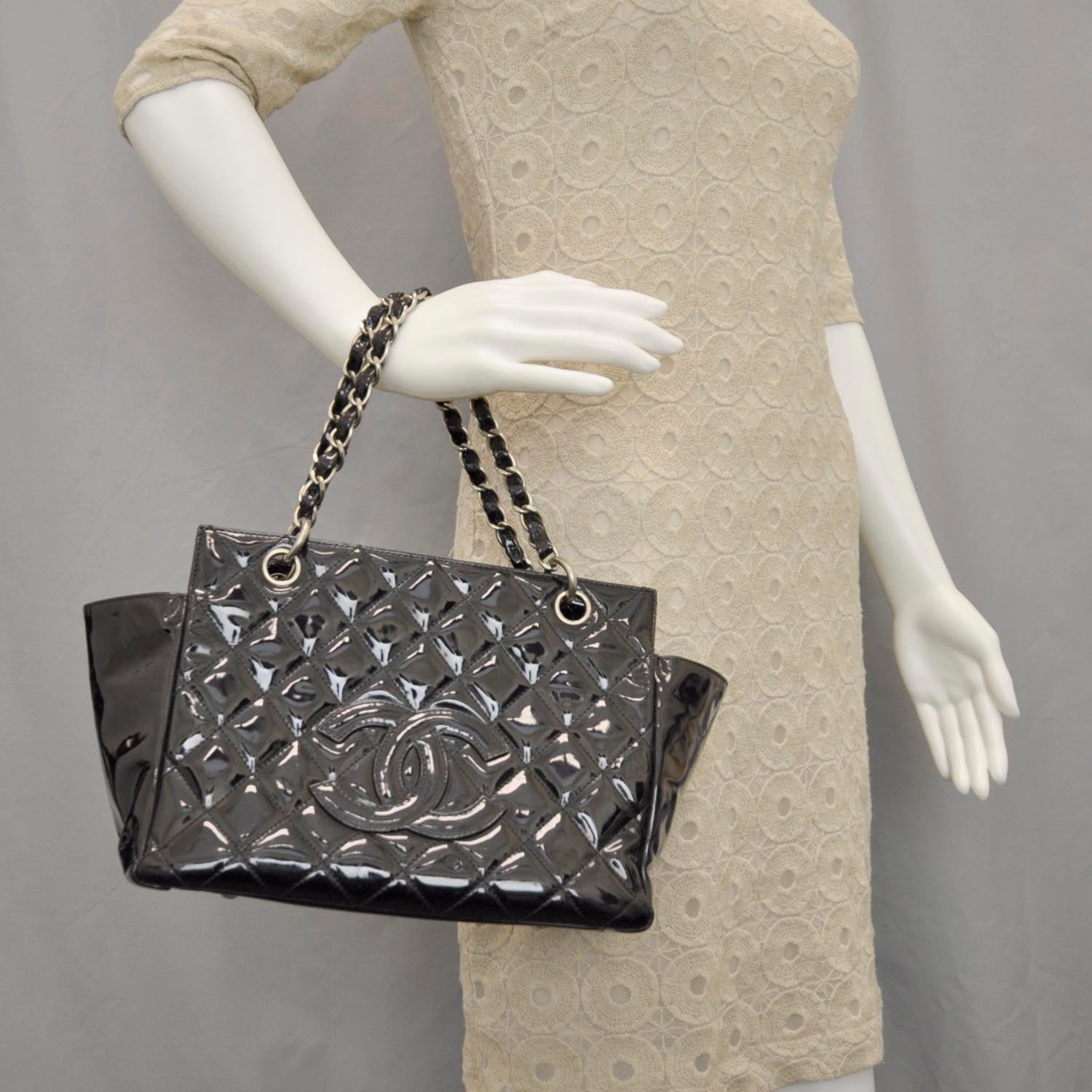 Chanel Patent Petit Timeless Tote PTT Black 2 of 9