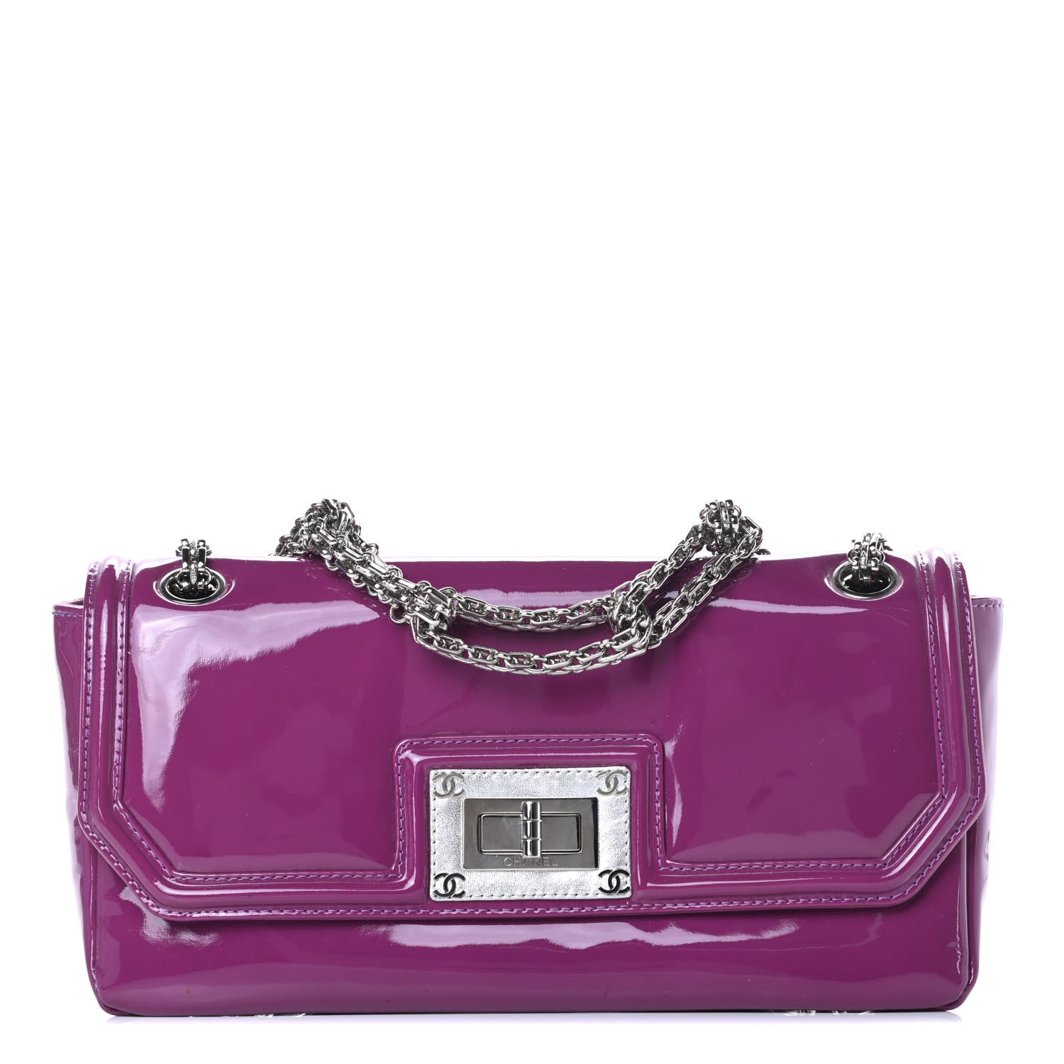 Chanel Patent Calfskin Mademoiselle Lock Bijoux Chain Flap Violet 1 of 15
