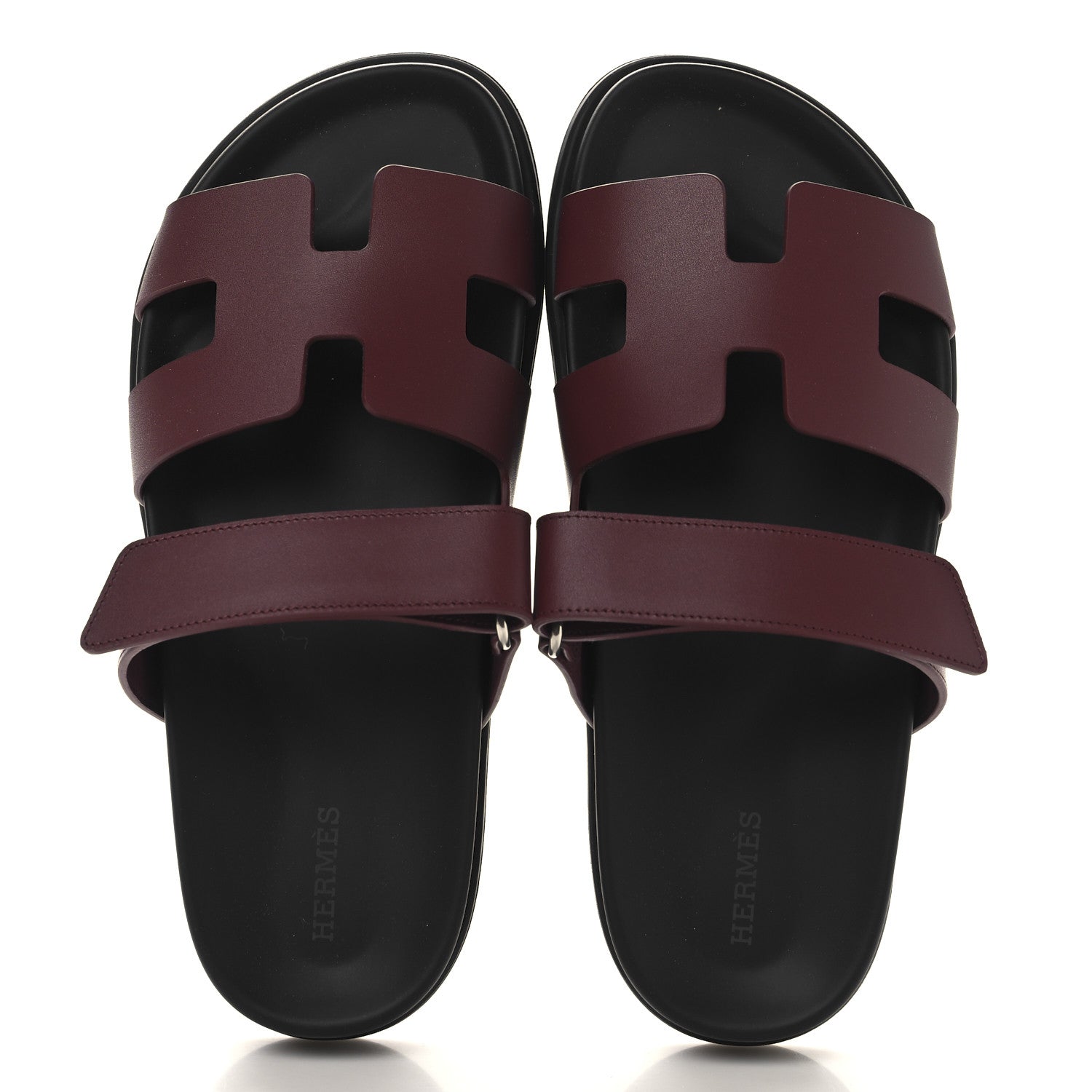 Hermes Calfskin Womens Chypre Sandals 38.5 Rouge H 2 of 10