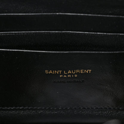 Saint Laurent Grain De Poudre Matelasse Monogram Mini Lou Camera Bag Black 6 of 9