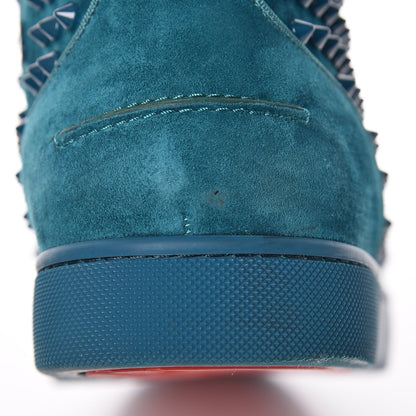 Christian Louboutin CHRISTIAN LOUBOUTIN Veau Velours Mens Louis Orlato Flat Spikes Sneakers 43.5 Amazonia 12 of 13