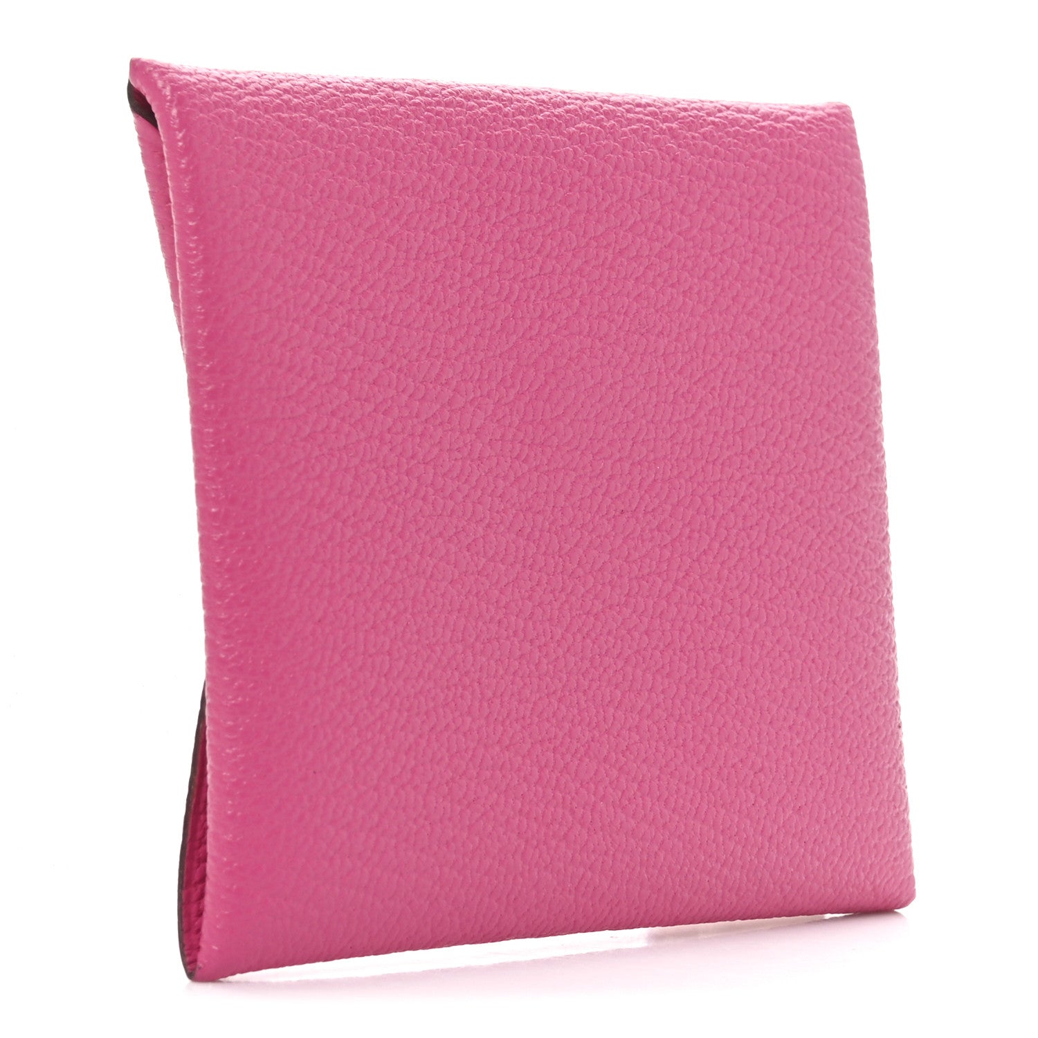Hermes Chevre Mysore Bastia Coin Purse Rose Pourpre 3 of 8
