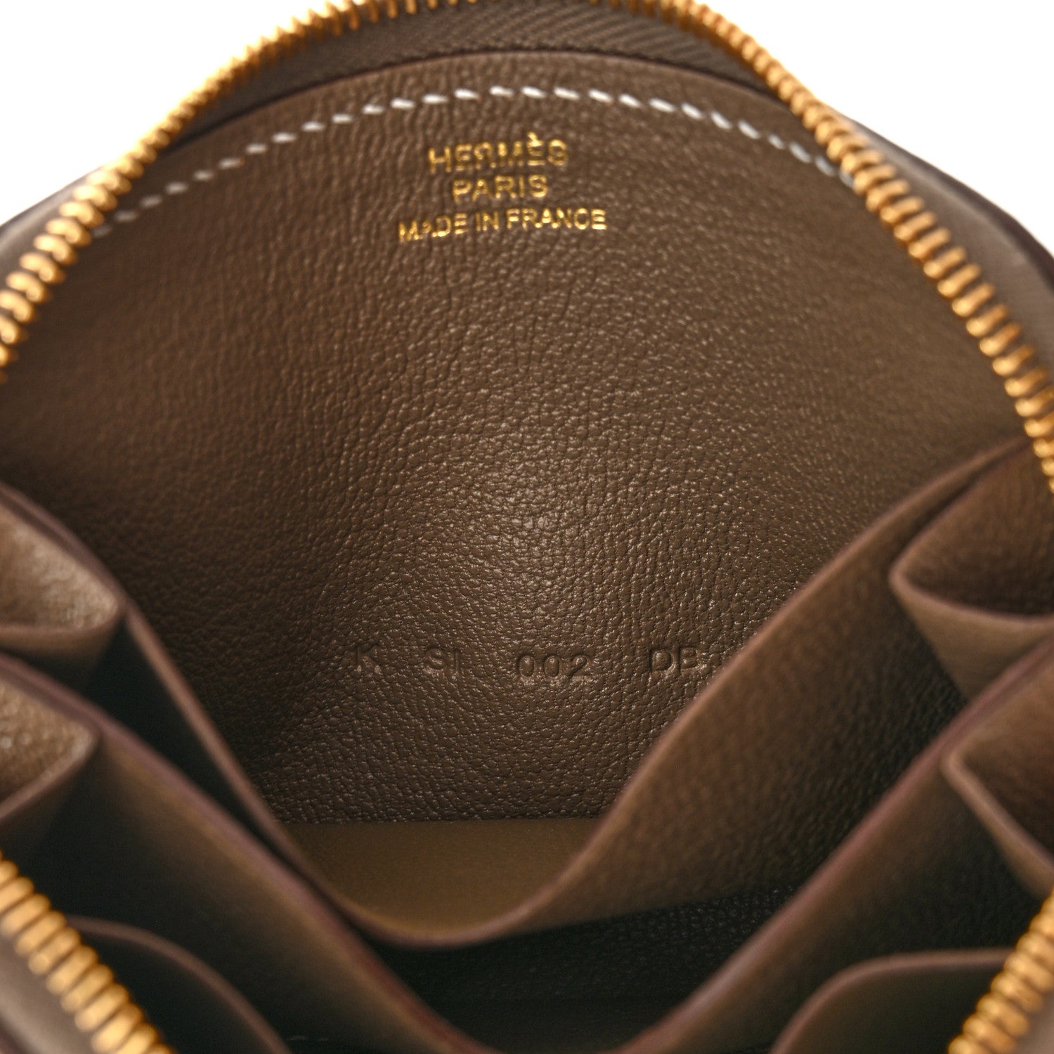 Hermes Evercolor Zipengo Chain D'Ancre Compact Cardholder Etoupe 7 of 8