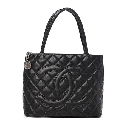 Chanel Caviar Quilted Medallion Tote Black 1 of 9