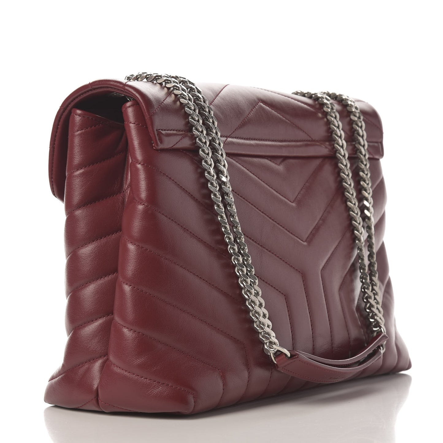 Calfskin Y Quilted Monogram Medium Loulou Chain Satchel Palissandre